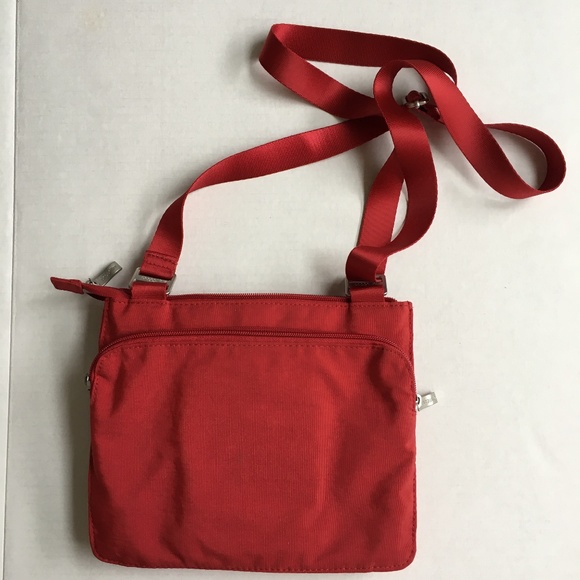 SAMPLE Baggallini Crossbody Bag Nylon Travel Red - Picture 3 of 10